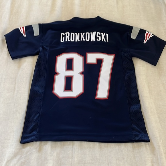 TEAM APPAREL patriots jersey | boys size small (8) | Gronkowski jersey - Picture 2 of 3